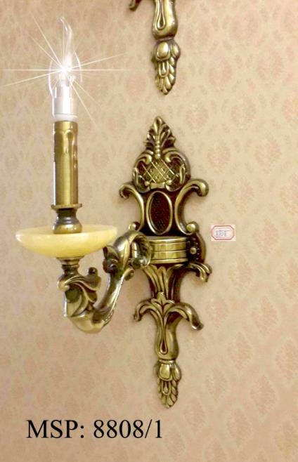 Đèn tường nến đơn đồng xịn 8808/1