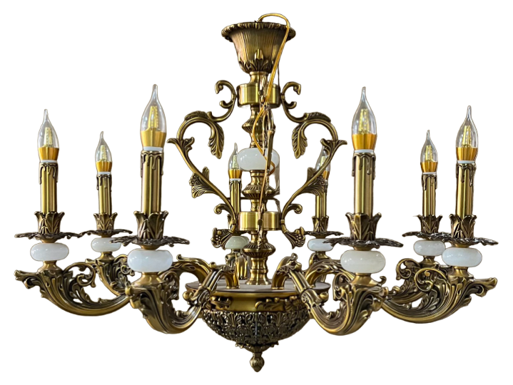 Đèn chùm nến mạ đồng 628/8(9062/8) (65x70)