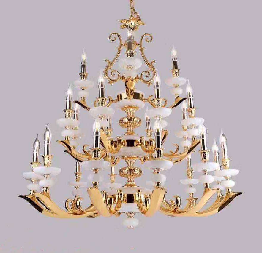 Đèn chùm đồng xịn 1250/24(KT:1m1*H1m15)