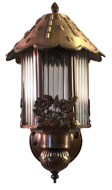 Đèn cột mạ mái nón hoa hướng dương 1650