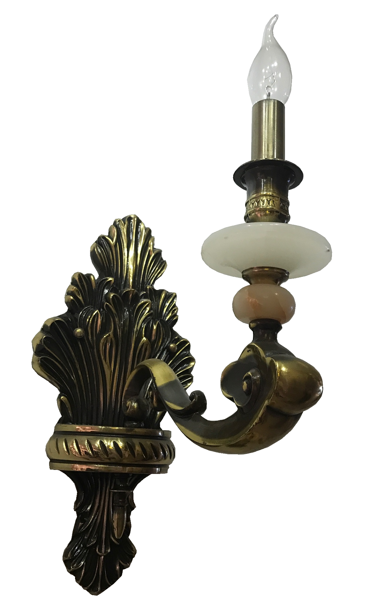 Đèn nến đồng xịn ca đá 9235/1