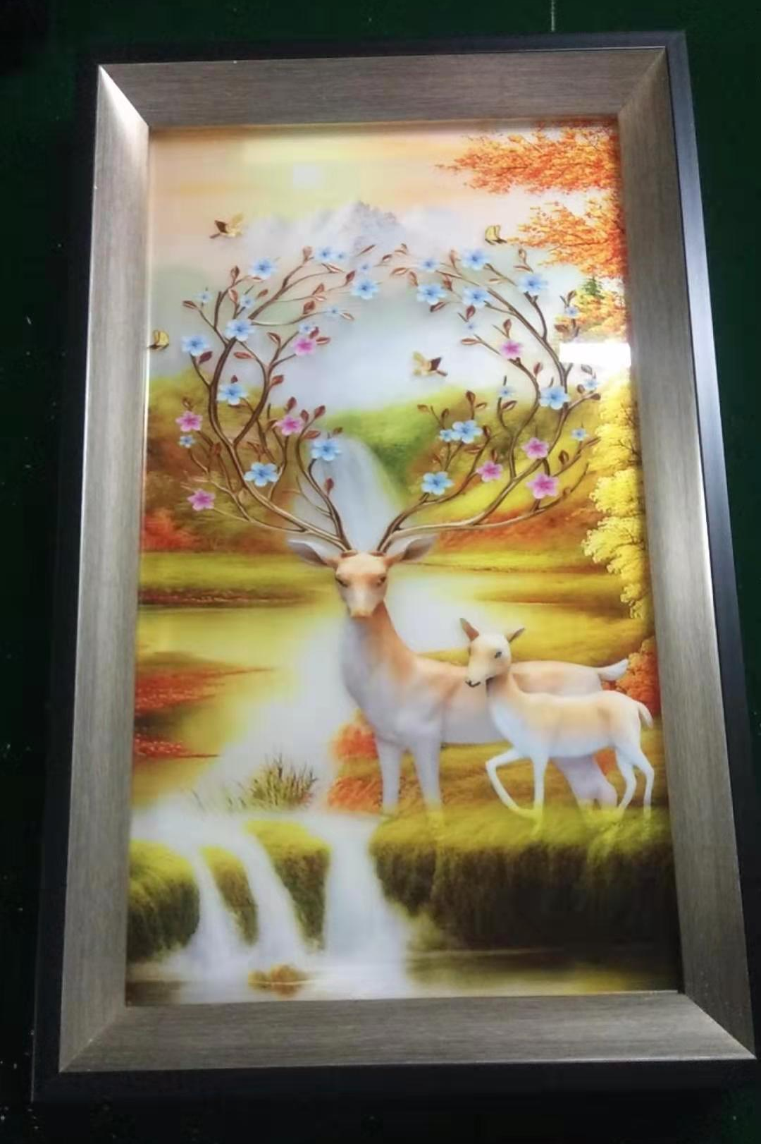 Hắt tranh khung mạ vàng đồng W1961 (20x40)