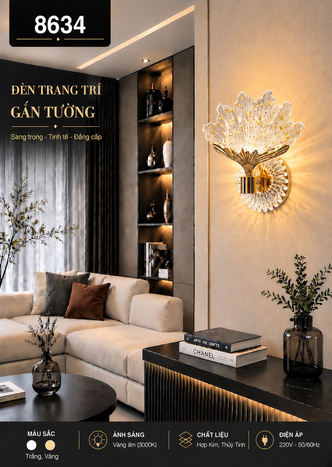 Đèn tường Led 8634