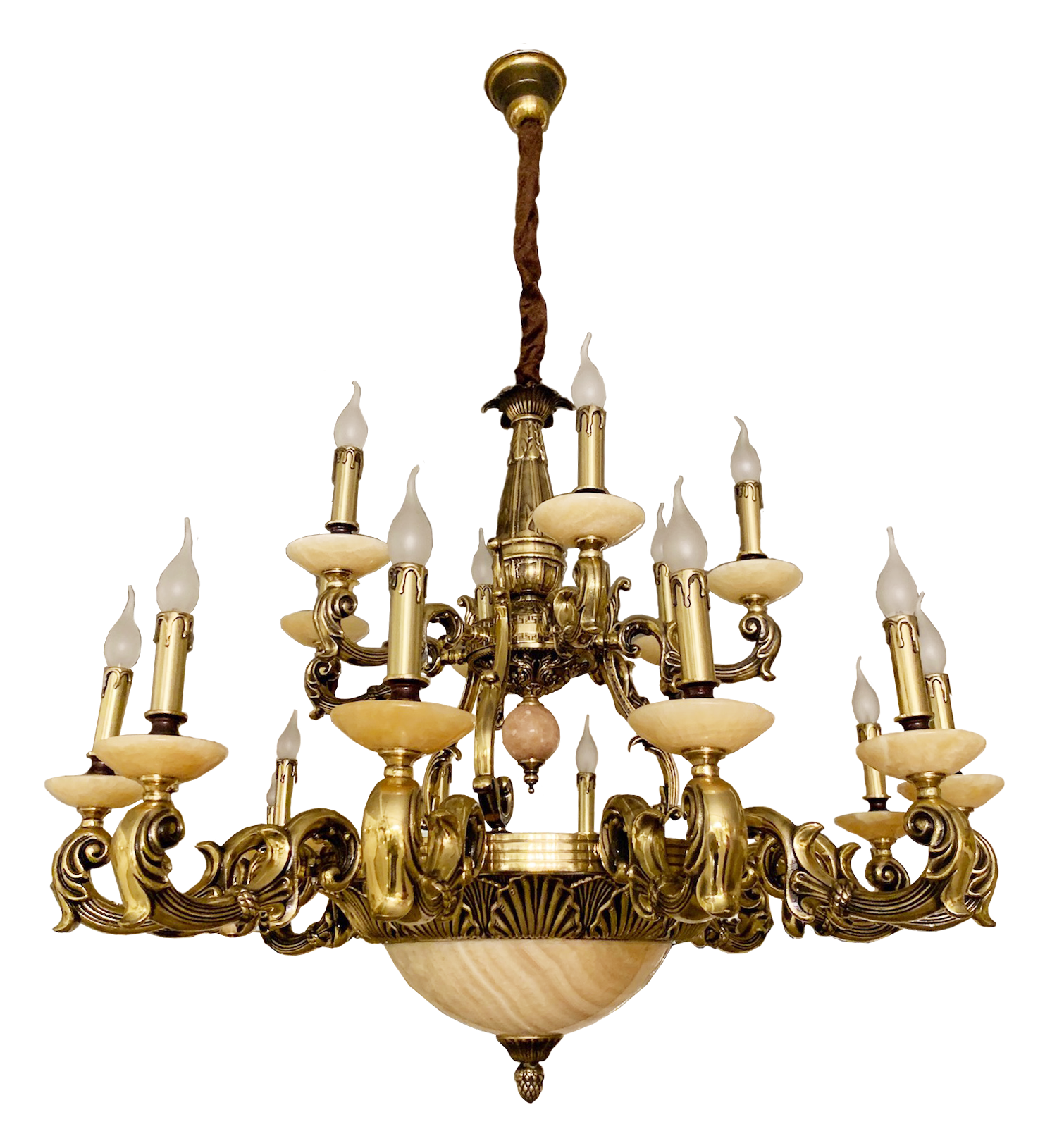 Đèn chùm đồng xịn 18 tay (988/18)(h:900xR:1100)