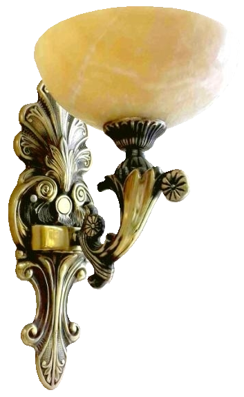 Đèn tường đồng xịn chao đá 8825A/1(chao 24cm)