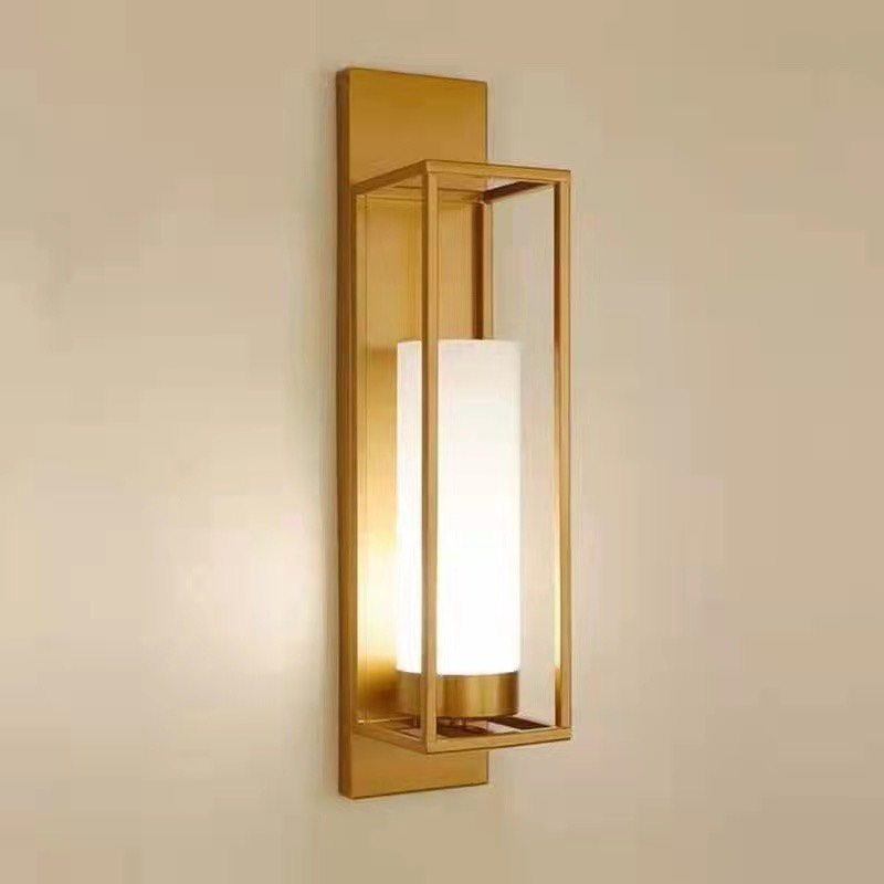 Đèn tường mạ chao thủy tinh W531/1 GD