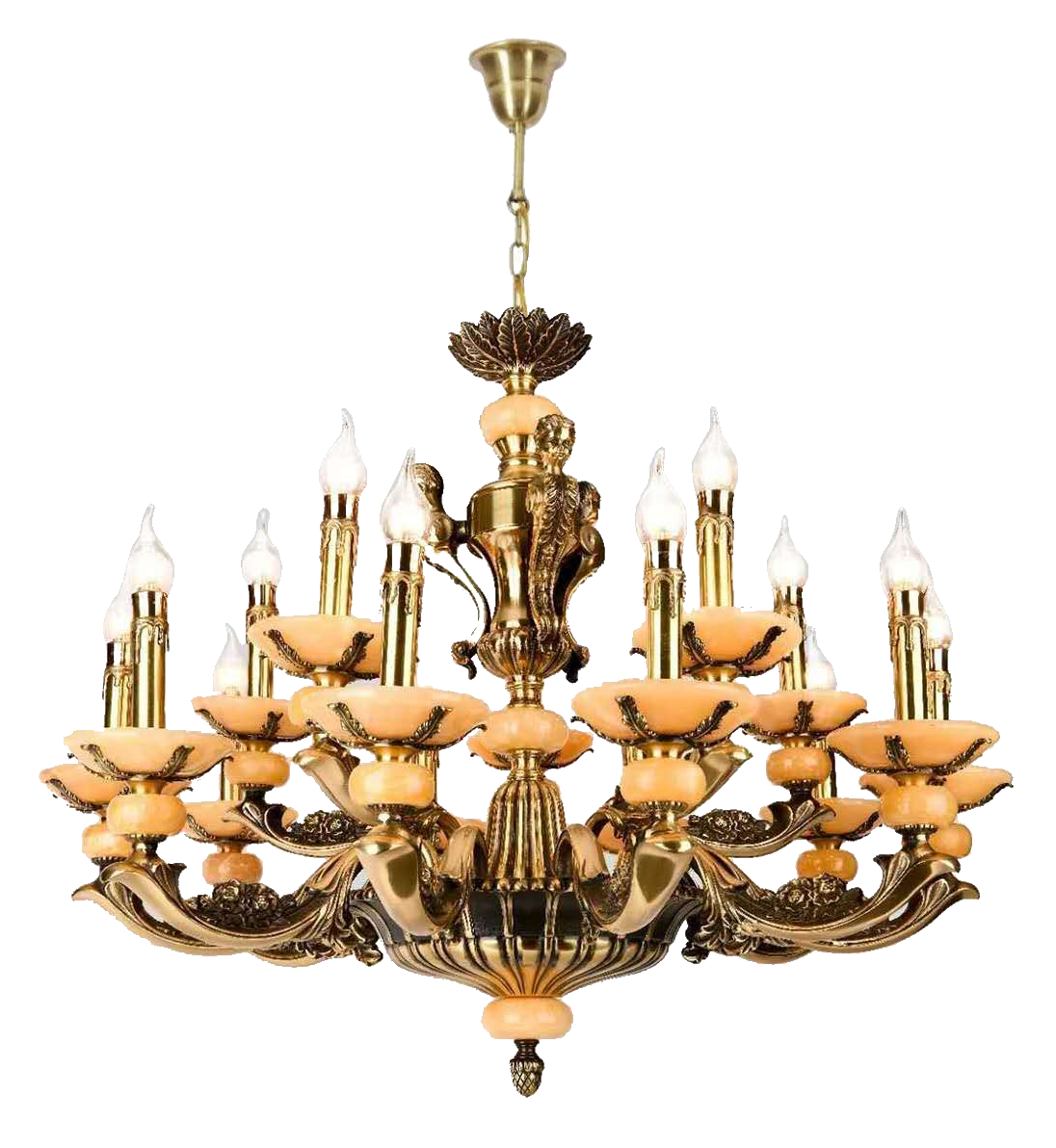 Đèn chùm đèn chùm đồng xịn 7004/15 (900x800mm)