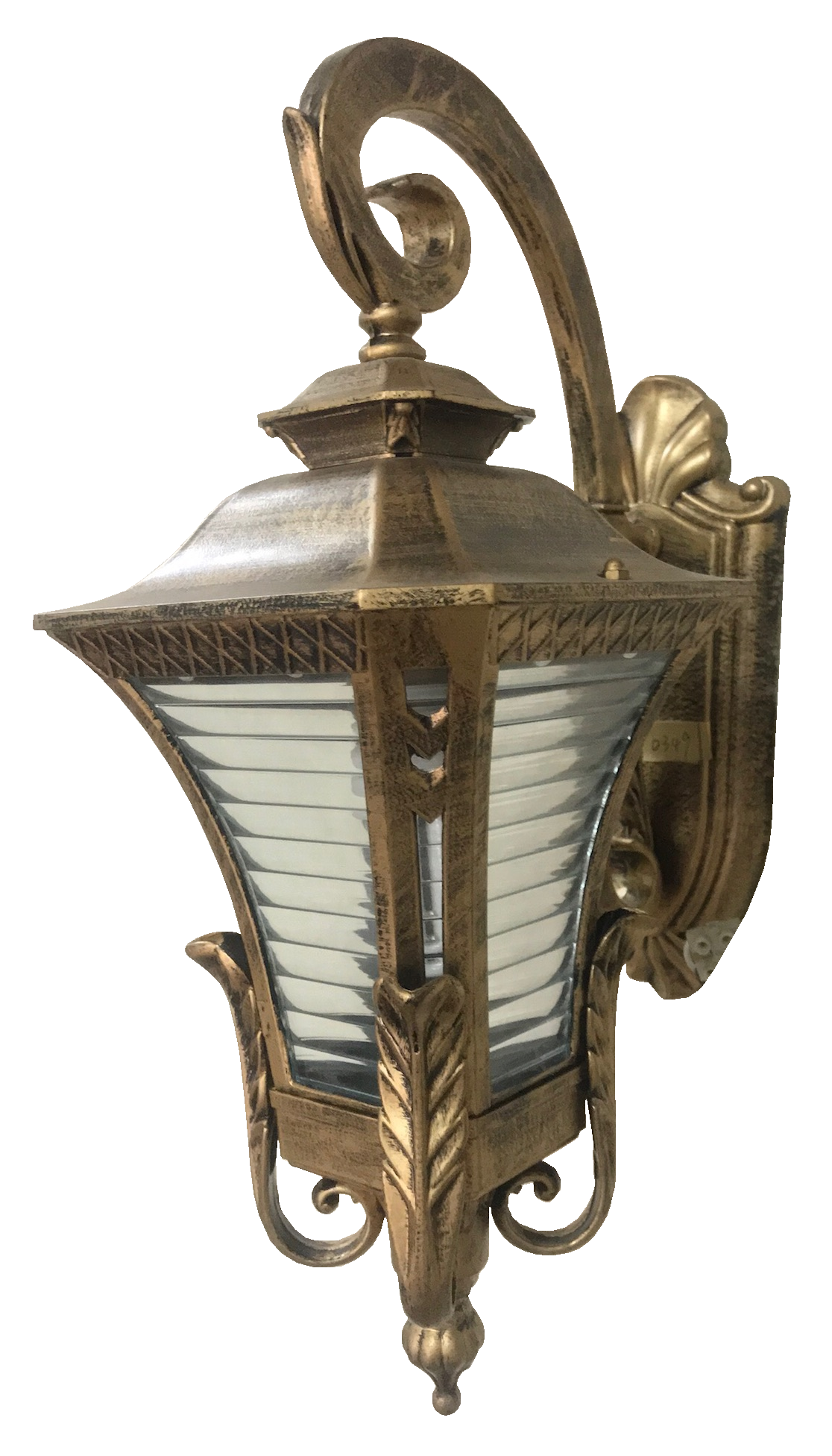 Đèn cột đúc kính xếp, màu vàng 0349 ( 303)(18x44x27)