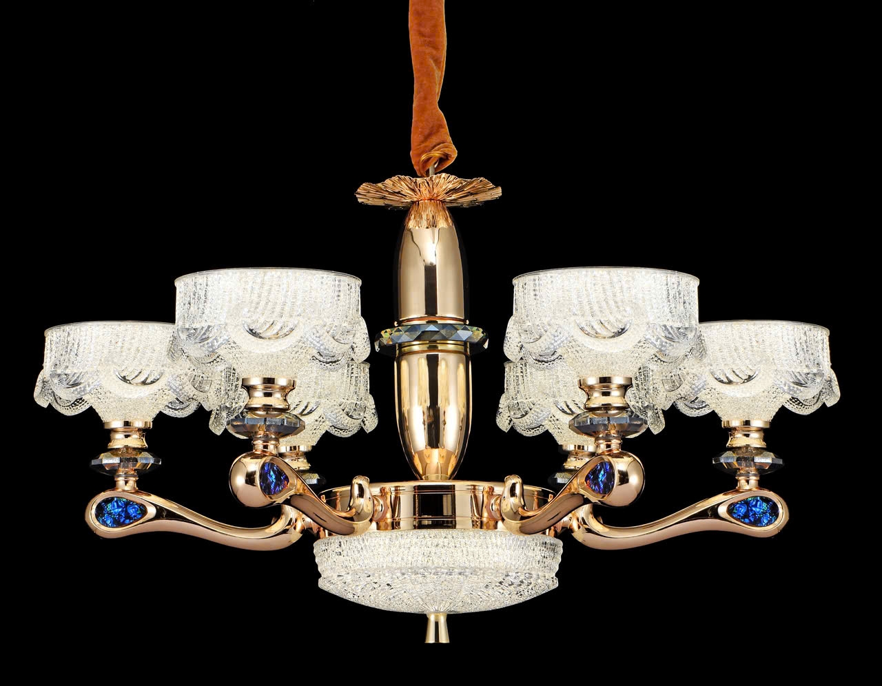 Đèn chùm mạ chao phale 8615/6