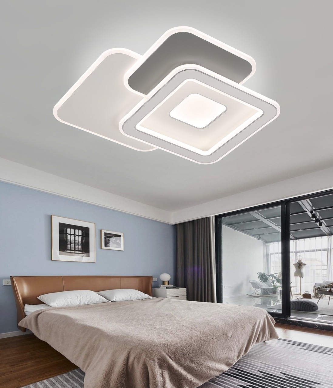 Ốp trần phòng ngủ vuông 916/50*50