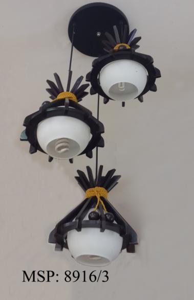 Đèn thả 3 gỗ 8916