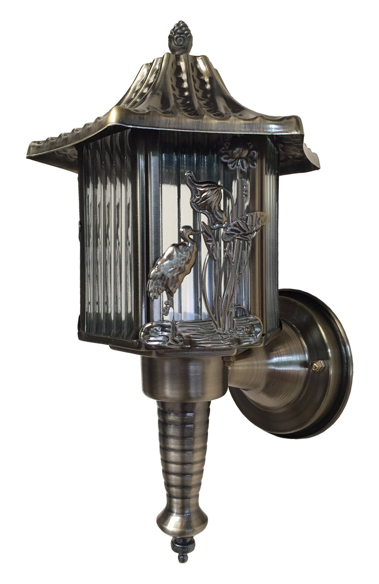 Đèn cột mạ đồng 6 kính hoa sen 1666/1