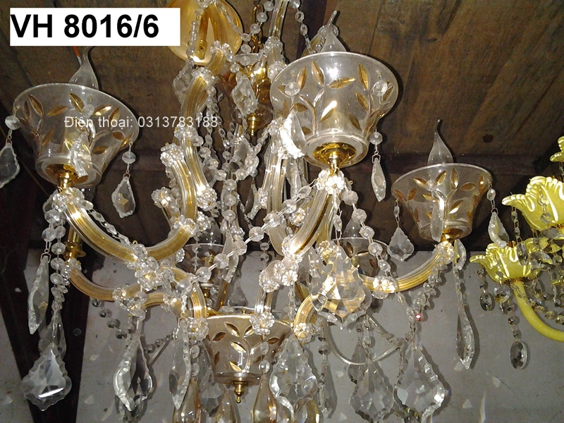 Đèn chùm nến sứ 8016