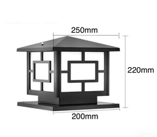 Đèn trụ cổng nhôm đúc 71666/250 BK
