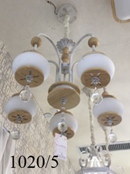 Đèn chùm 5 tay chao bầu (1020/5)