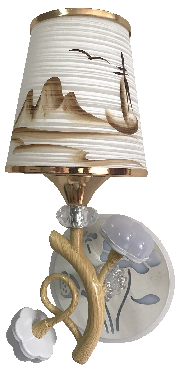 Đèn tường đế Led chao thủy tinh 8735/1