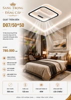 Đèn ốp trần vuông D07/500*500