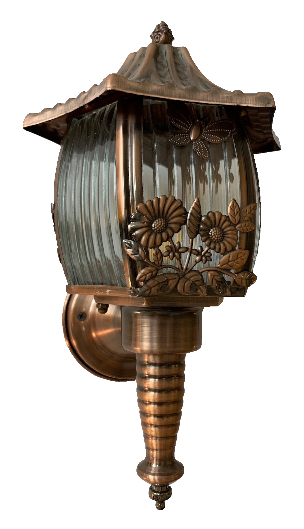 Đèn cột mạ đồng 4 kính 1656/1