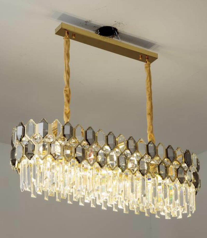 Đèn chùm thả vành phale chữ nhật 2011-800*300