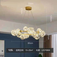 Đèn chùm thả chao cầu 6838-12X