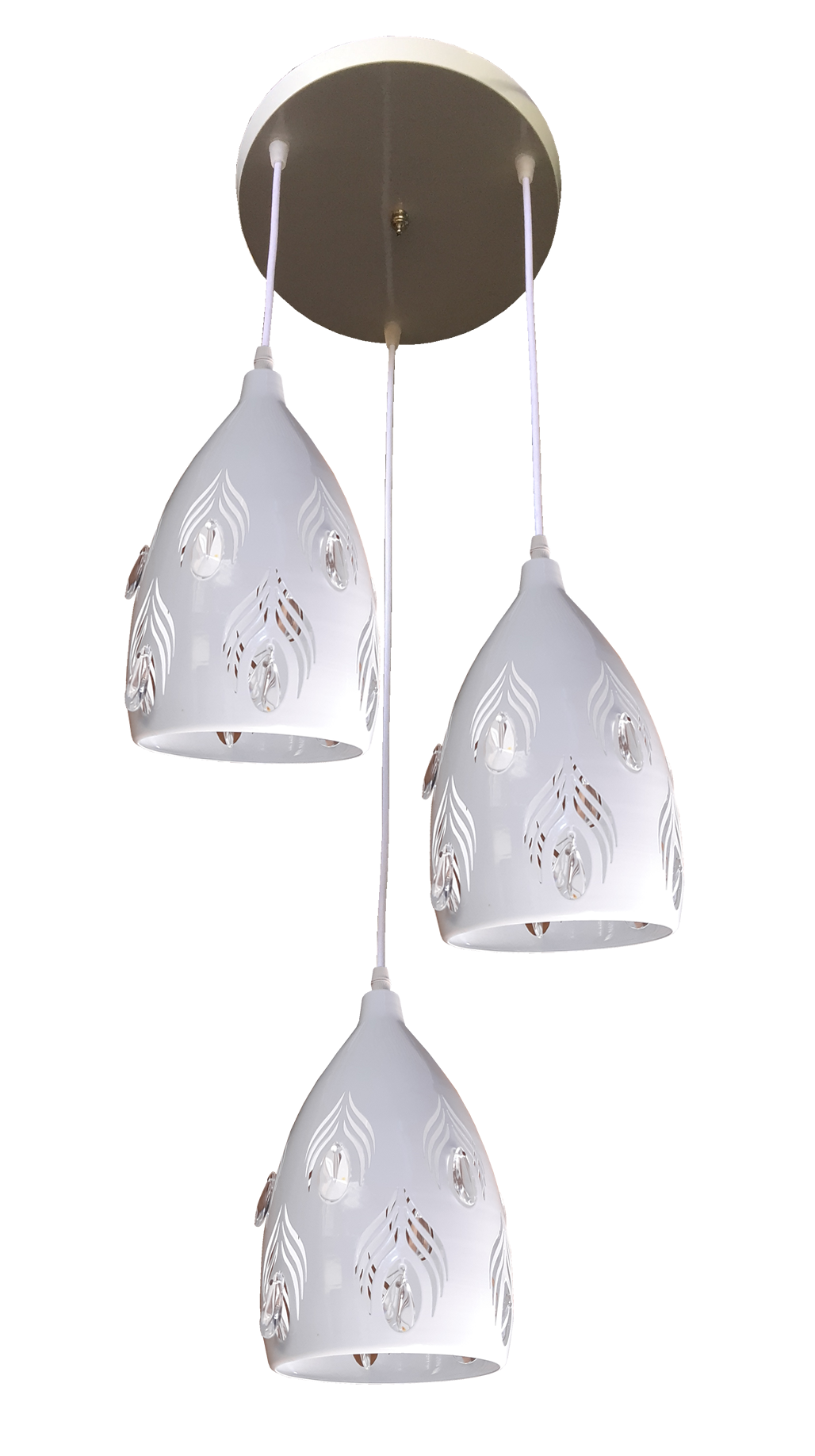 Đèn thả 3 mắt công trắng T040/3WH