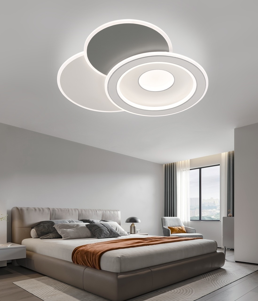 Ốp trần phòng ngủ tròn 916/500