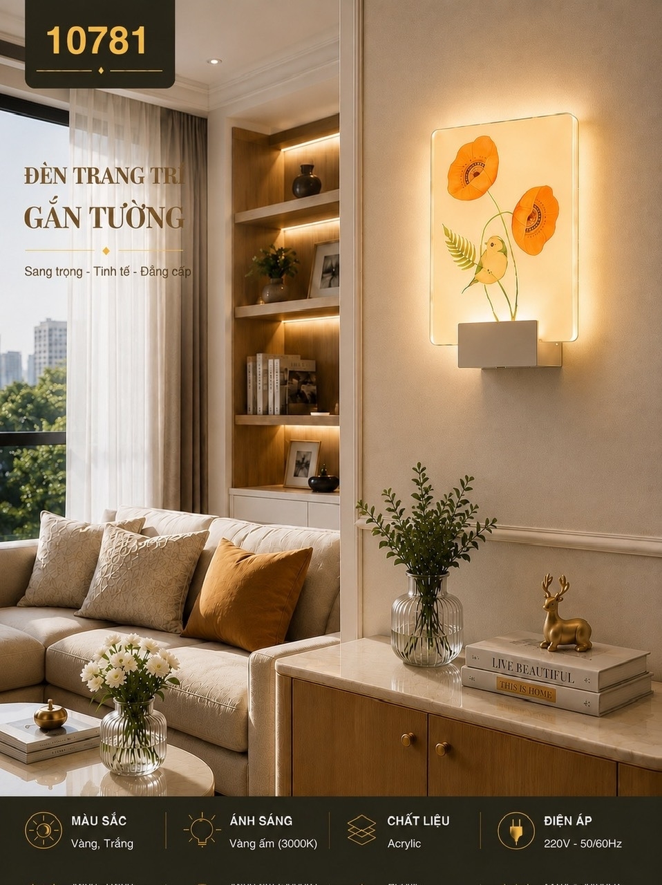 Đèn hắt led 10781(19,5x27)cm