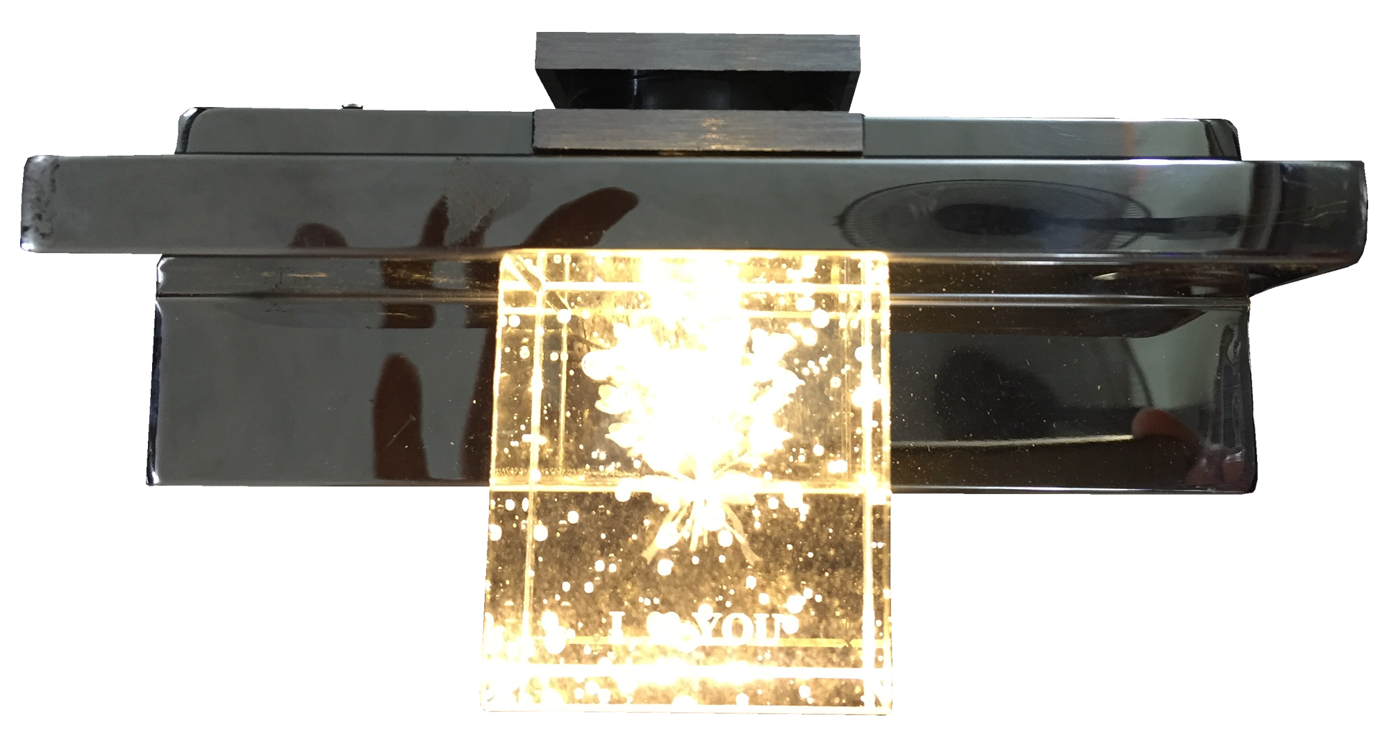 Đèn soi tranh led chao cục phale in hoa 8160/1