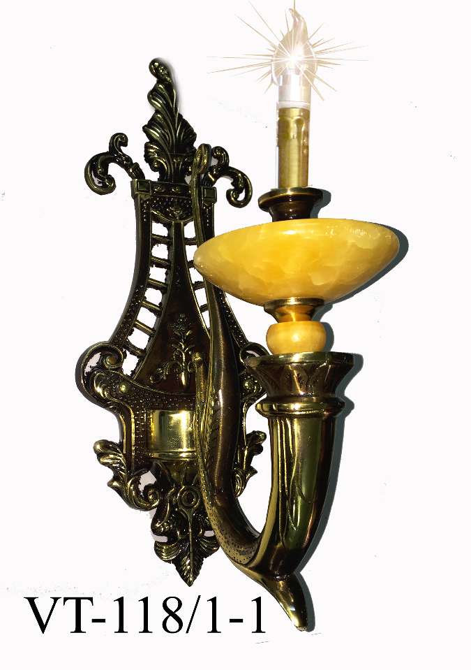 Đèn tường nến đơn đồng xịn 118/1-1