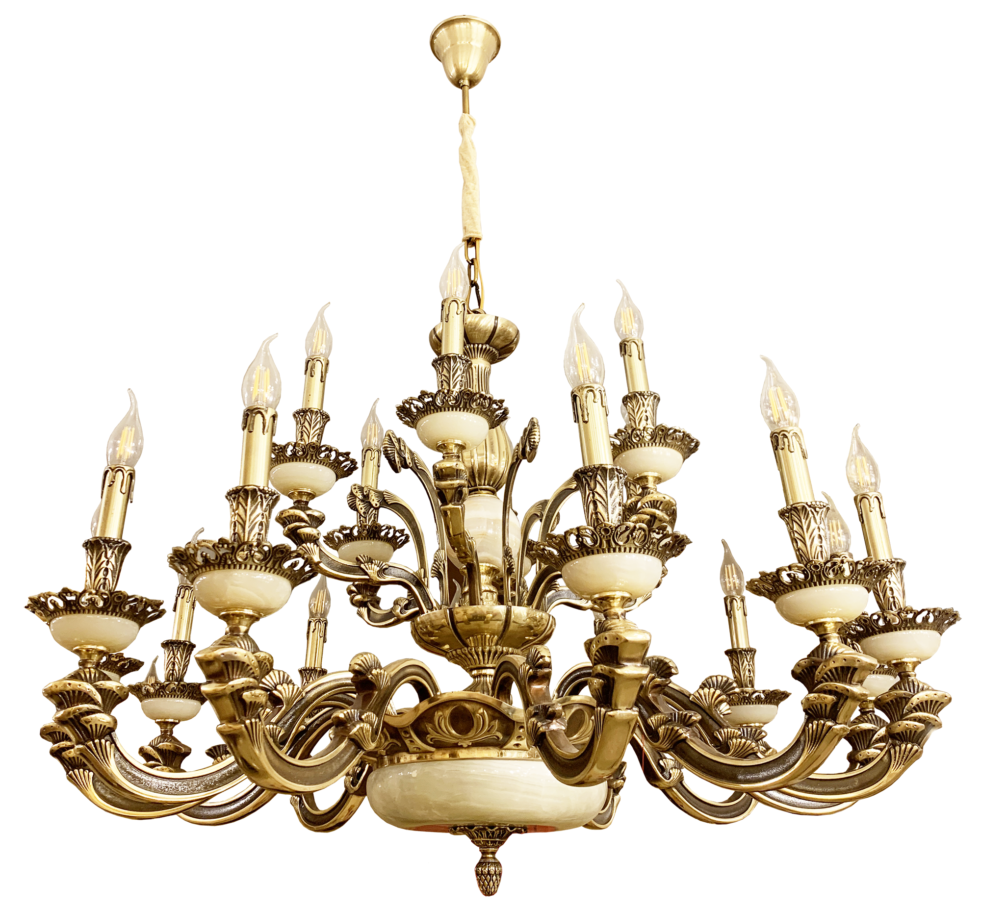 Đèn chùm đồng xịn 1231/18 (100x80)