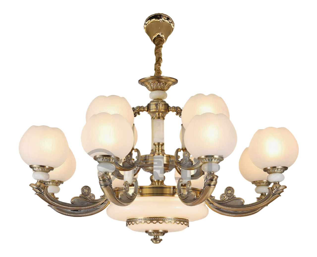 Đèn chùm mạ đồng MD9322/12(55x1m)
