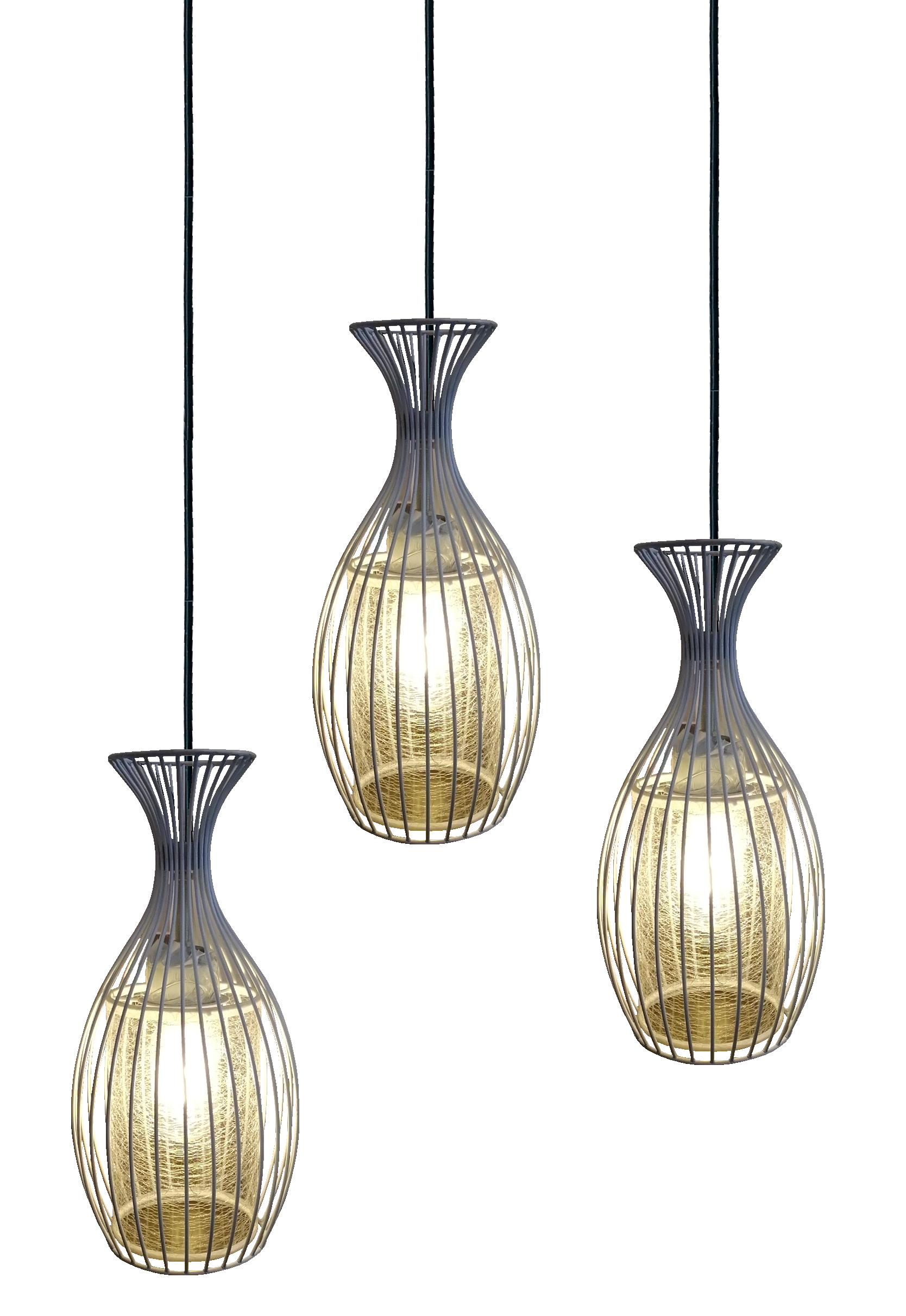 Đèn thả 3 ly rượu trắng 8278/3WH