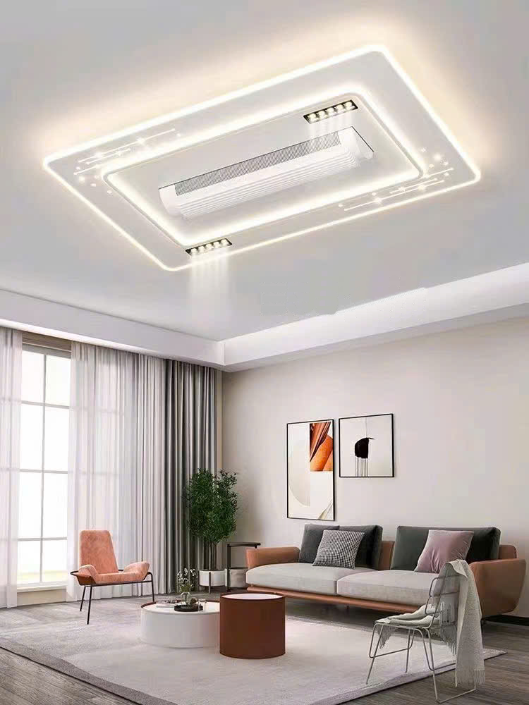 Đèn ốp trần gắn quạt chữ nhật D08/80*100