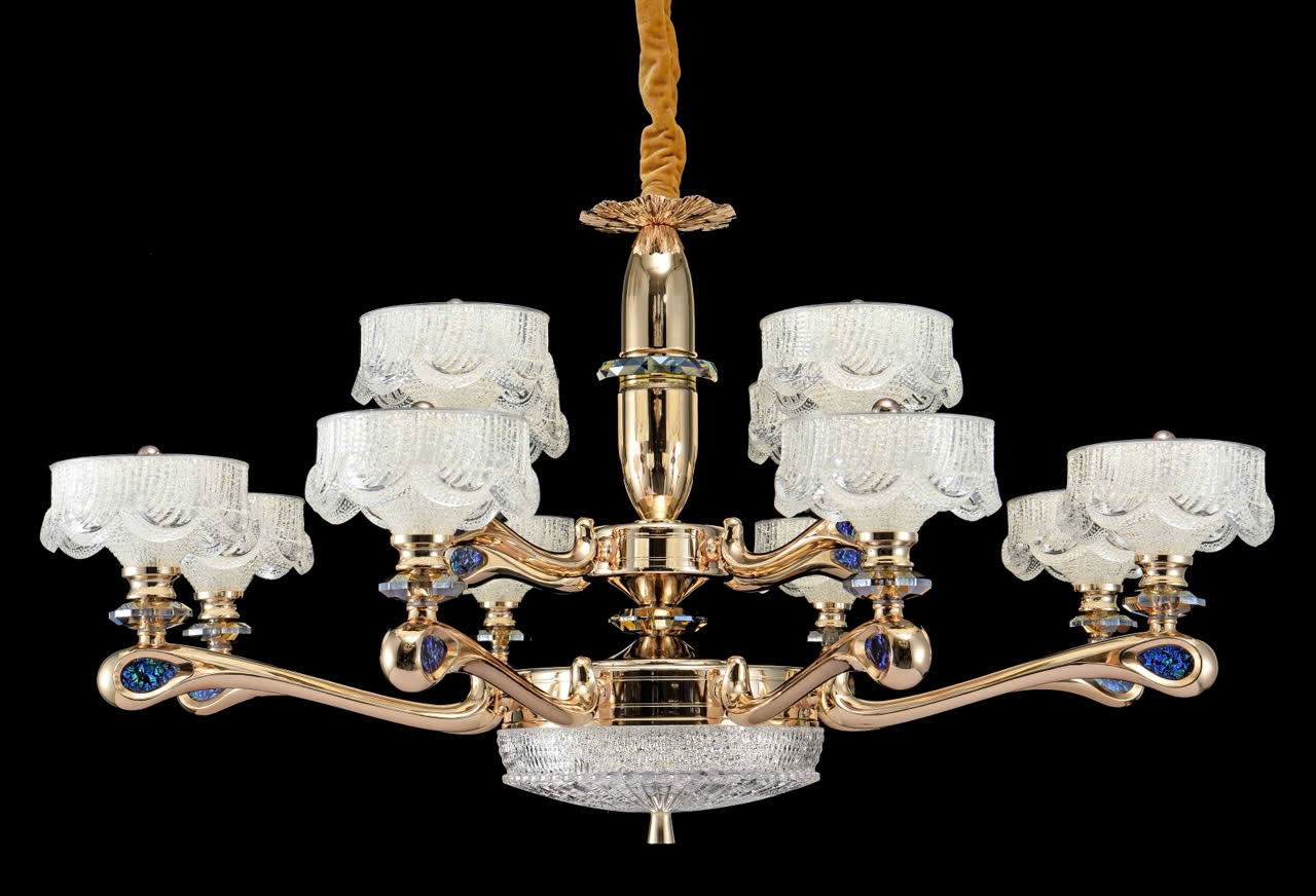 Đèn chùm mạ chao phale 8615/12