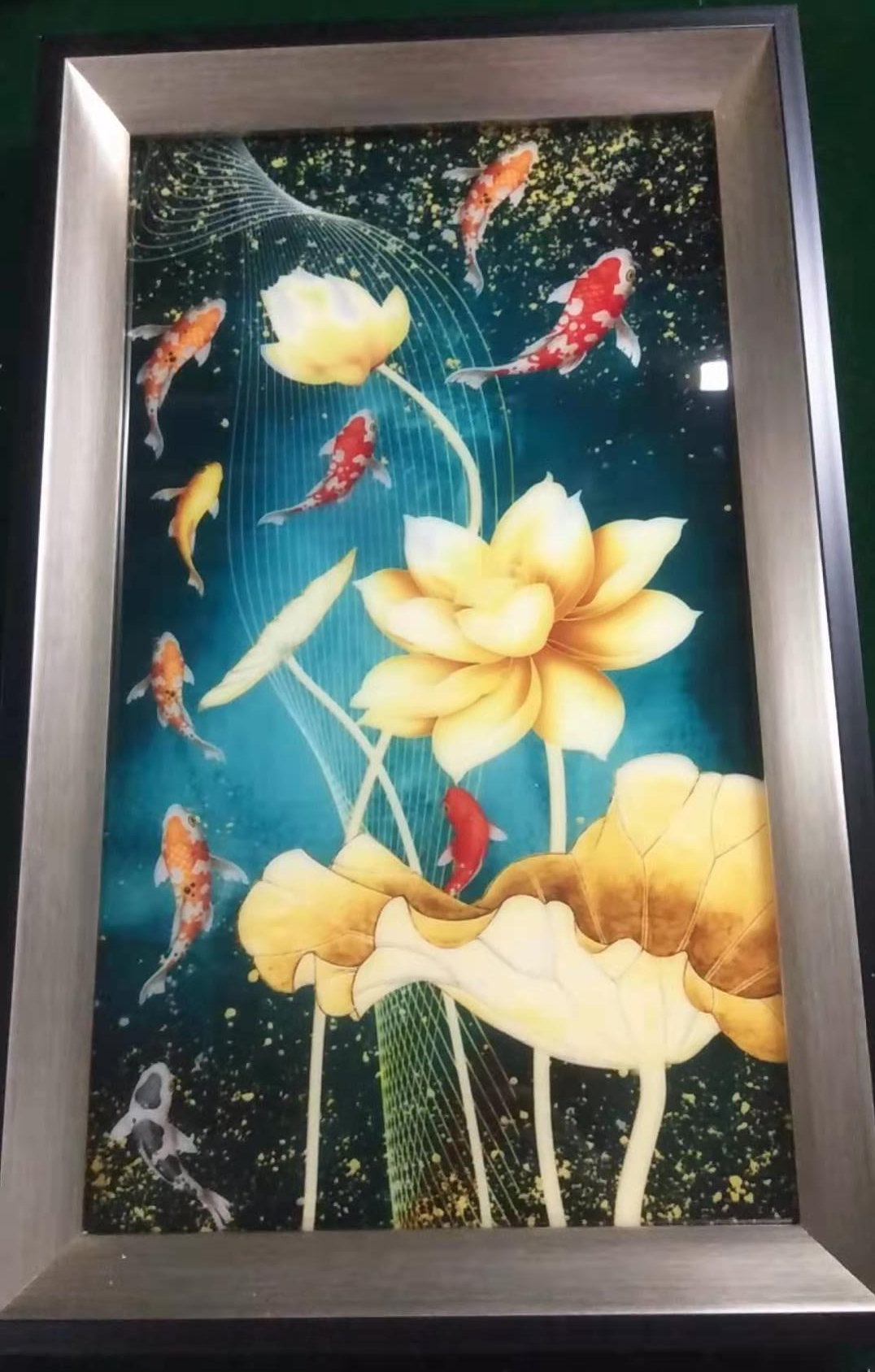 Hắt tranh khung mạ vàng đồng W1960 (20x40)