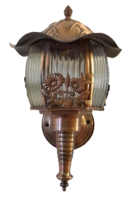 Đèn cột kính cong mái lá sen 1610