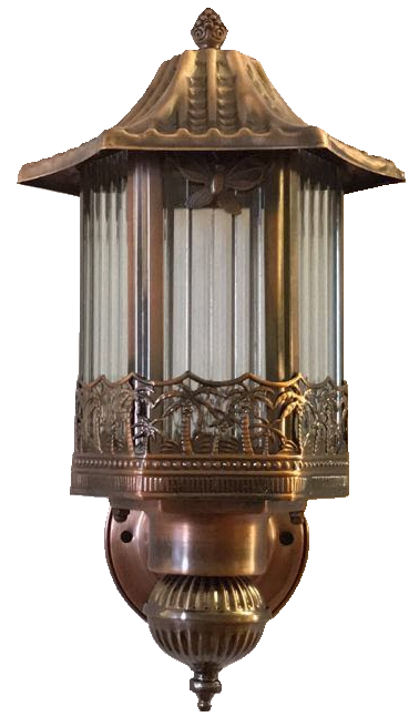 Đèn cột mạ đồng 1645