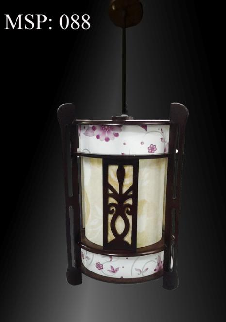 Đèn thả 1 gỗ da dê 088