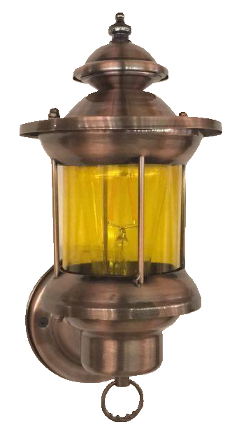 Đèn cột sắt mạ đồng đỏ 1697