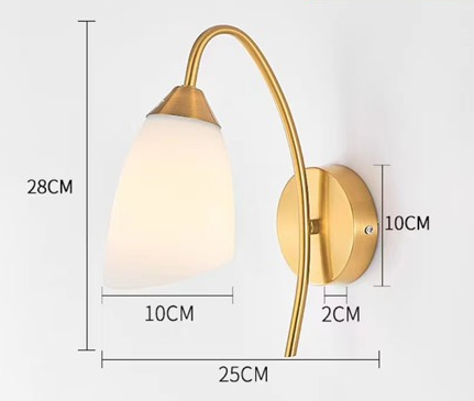 Đèn tường tay mạ đồng 8007/1GD(26x22)