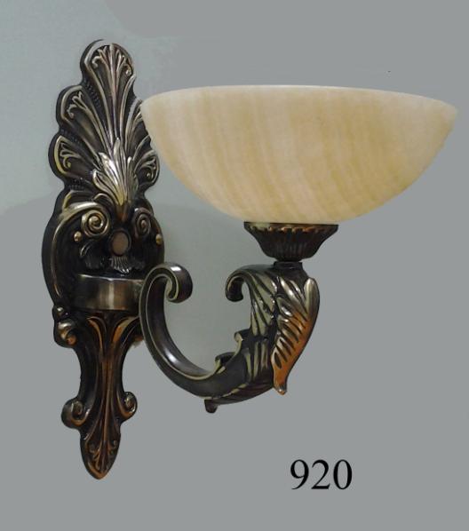 Đèn tường đồng xịn chao đá 920