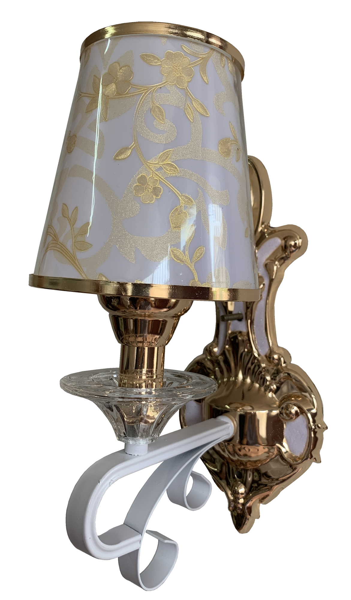 Đèn tường mạ chao thủy tinh 9108/1