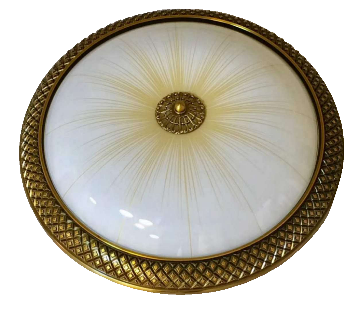 Ốp trần vành hợp kim chao thủy tinh C023/400