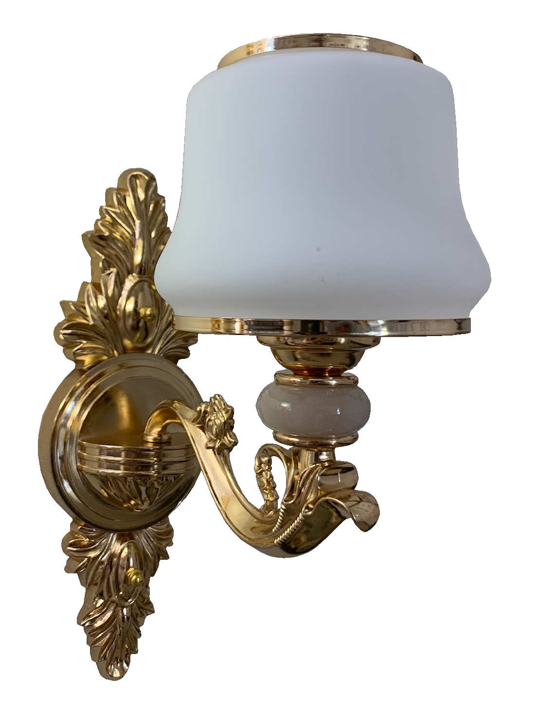 Đèn tường tay mạ chao thủy tinh 8105/1