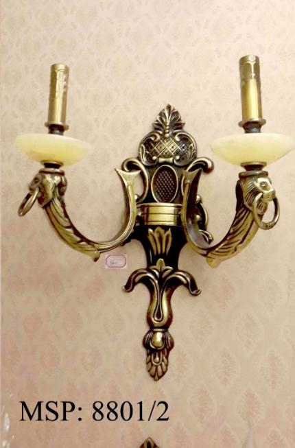 Đèn tường nến đôi đồng xịn 8801/2