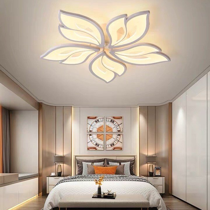 Đèn ốp led cánh hoa S8812/5( có khiển)(R550xH100)