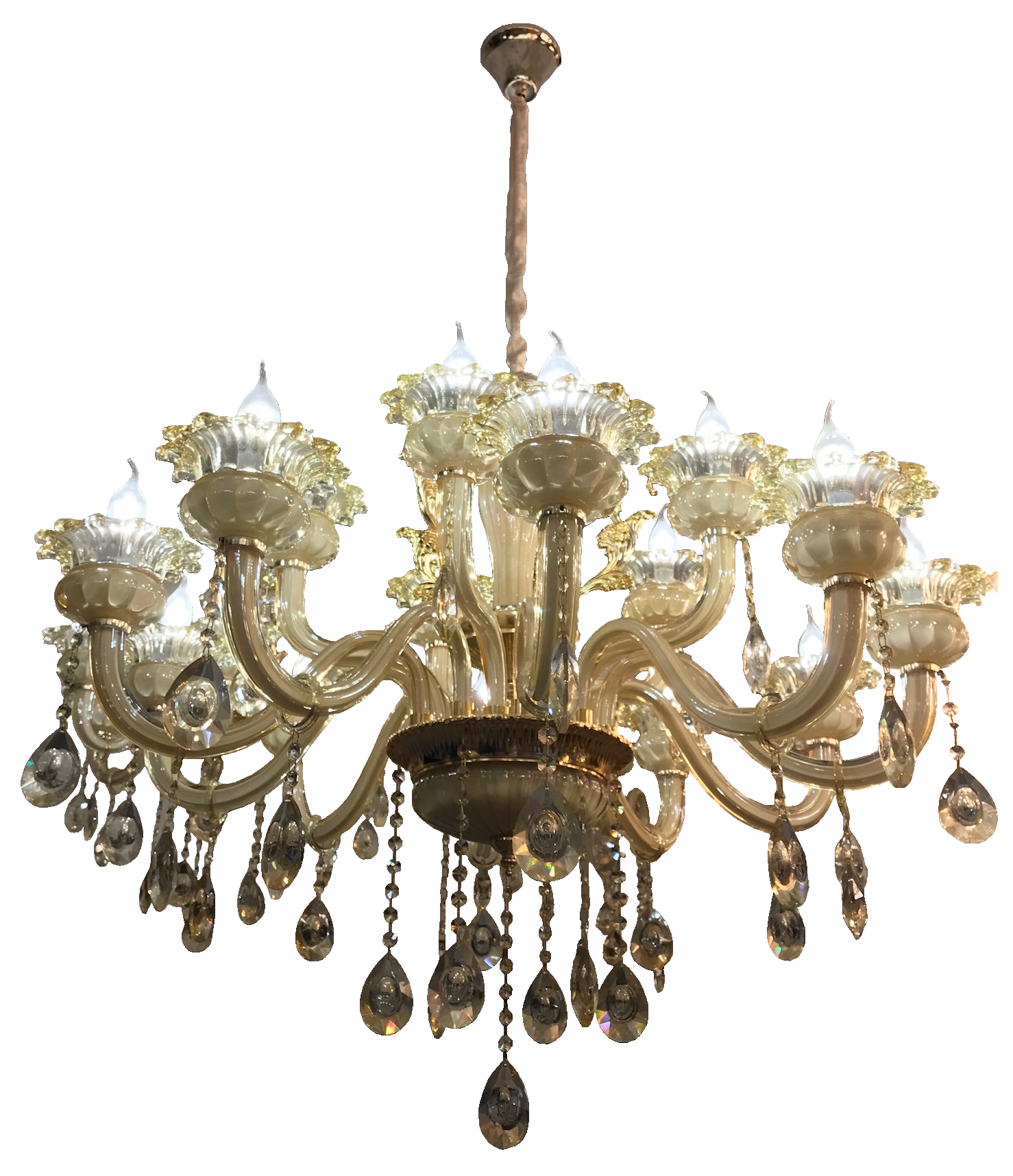 Đèn chùm nến thủy tinh 8027/15