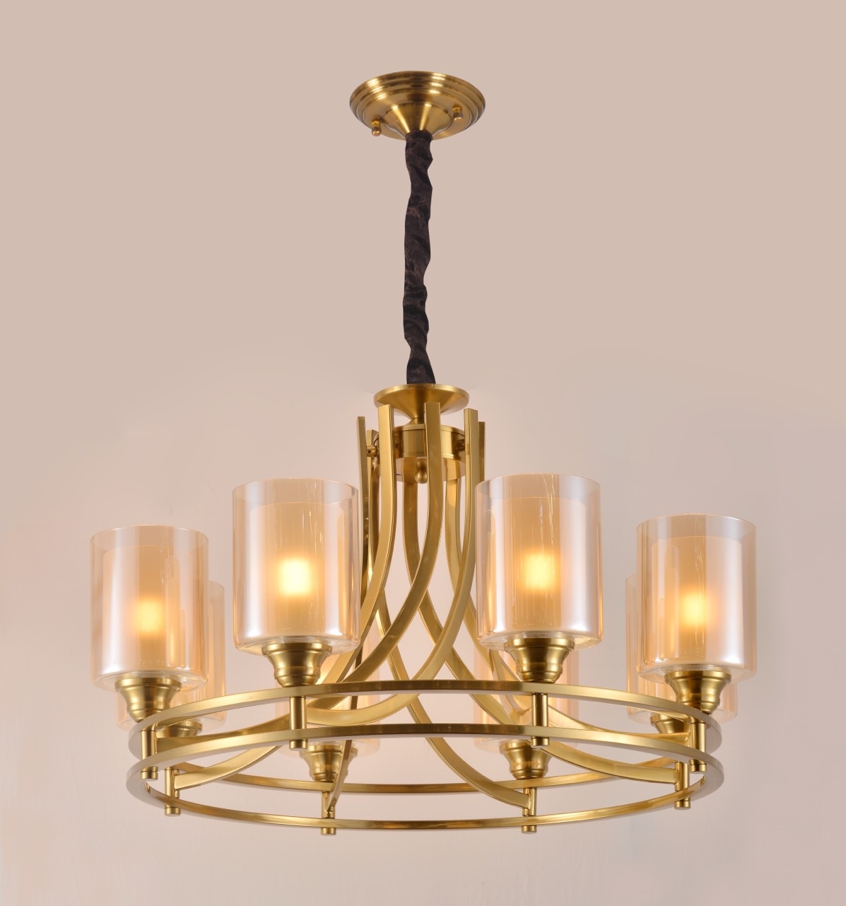 Đèn chùm mạ đồng 8266-8