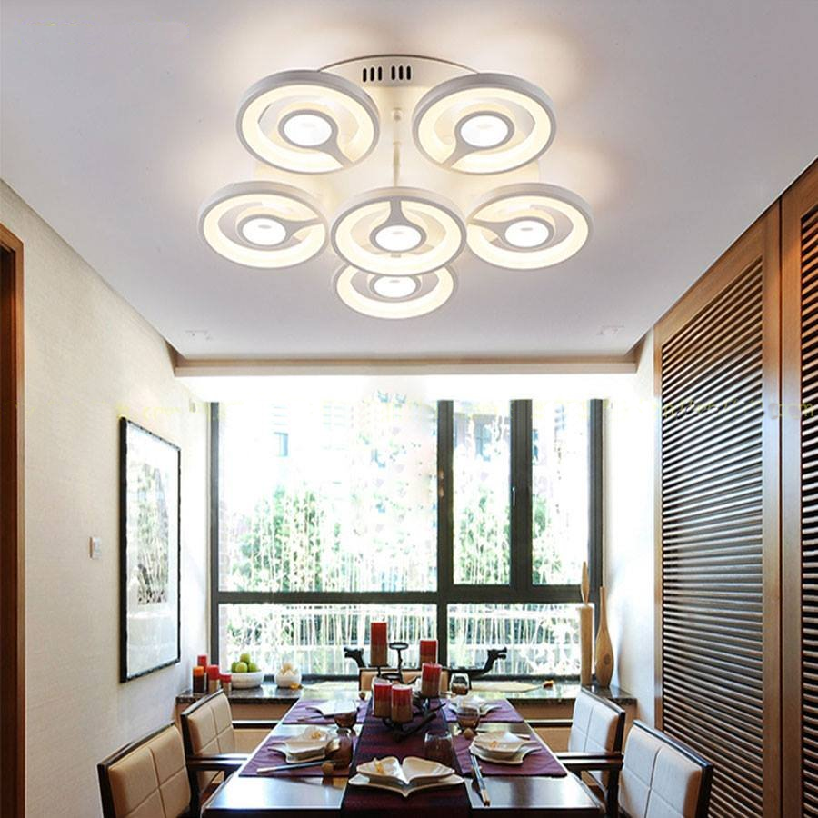 Đèn ốp led cánh hoa 8883/6( có khiển)(R620xH120)
