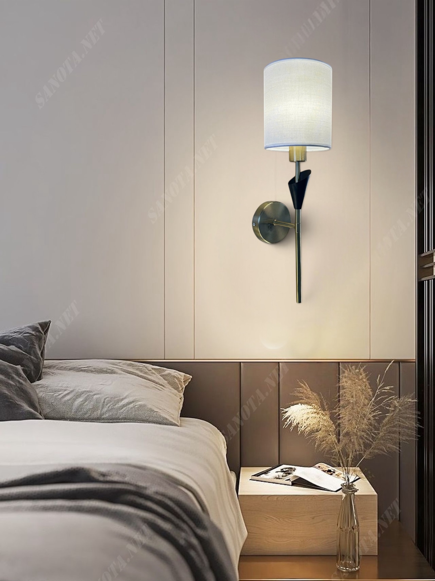 Đèn tường thân  mạ chao dù 813/1W